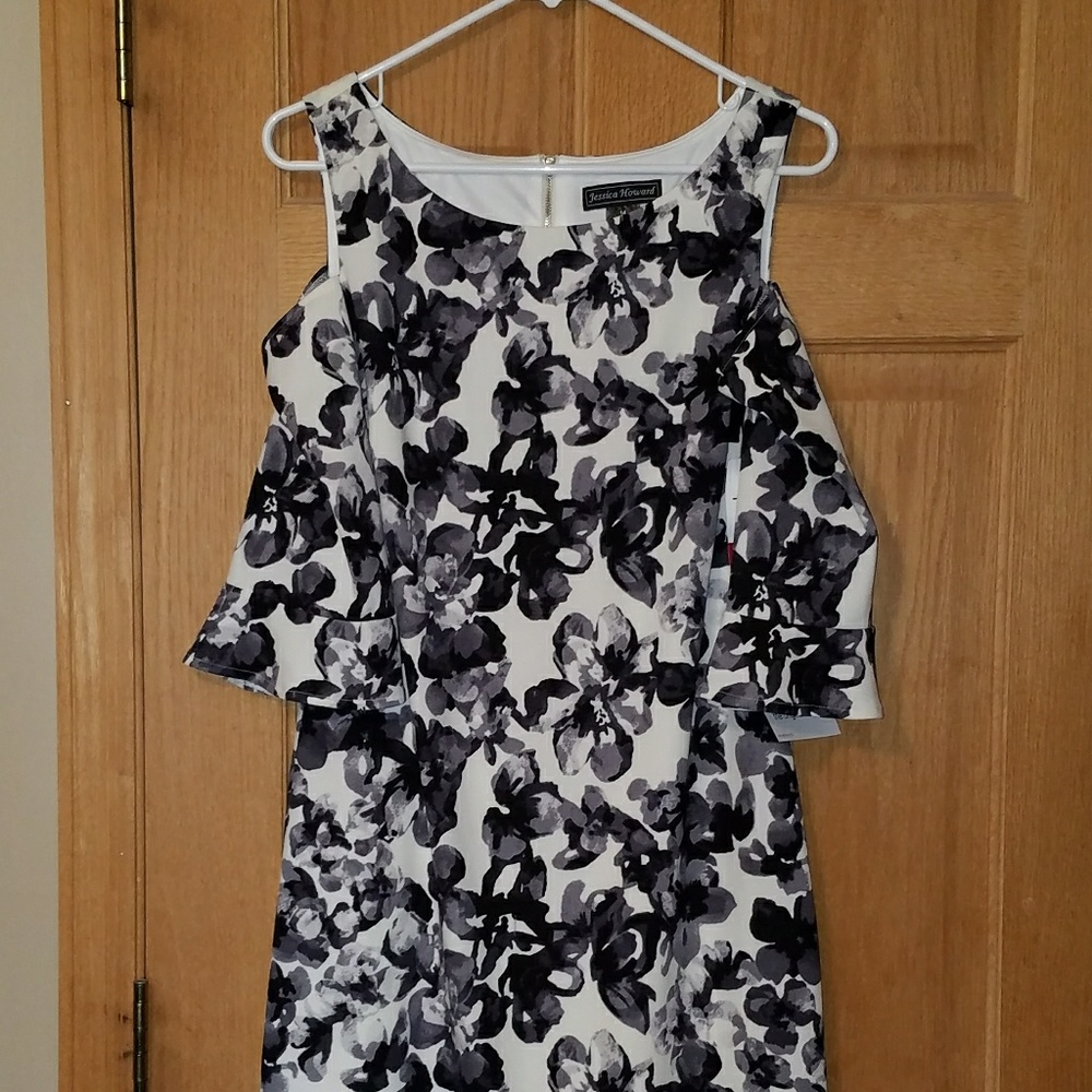 Floral Cold Shoulder Dress